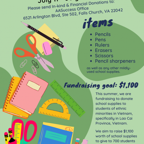 Donate School Supplies Project Flyer